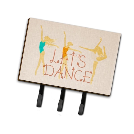 Carolines Treasures Lets Dance Linen Light Leash or Key Holder BB5376TH68
